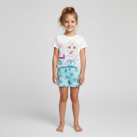 Pyjama court Frozen pour filles avec image d'Elsa