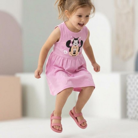 Vestido rosa da Minnie Mouse para meninas