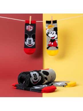 Pack de chaussettes chevilles de Mickey Mouse avec différents designs
