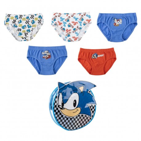 Pack de cuecas infantis do Sonic com necessaire