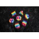 Set de 7 dados FanRoll Sharp Edge Rainbow