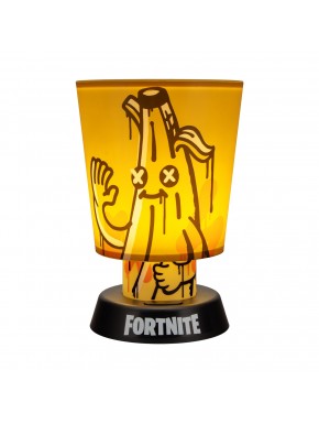 Lâmpada Fortnite com design de personagem banana amarelo