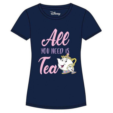 T-shirt de la jeune Fille Disney la belle et La Bête Puce et Mme Potts