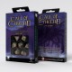 Set de dés Call of Cthulhu bleu-vert et or.