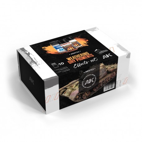 Conjunto de pigmentos secos para weathering AK-Interactive