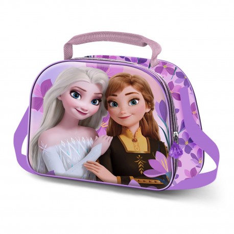 Sac repas Frozen 2 violet avec design en relief