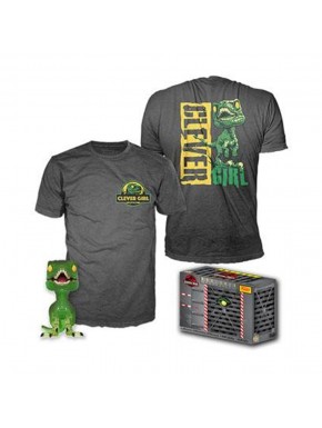 Set Funko Pop y camiseta Jurassic Park Clever Raptor