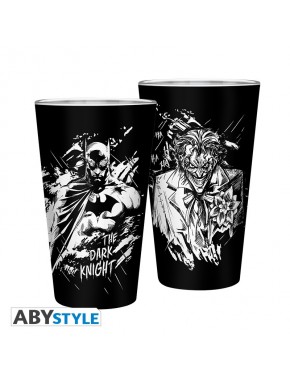 Vaso grande DC de Batman y Joker en blanco y negro