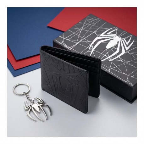 Coffret cadeau Marvel Spider-Man avec portefeuille et porte-clés