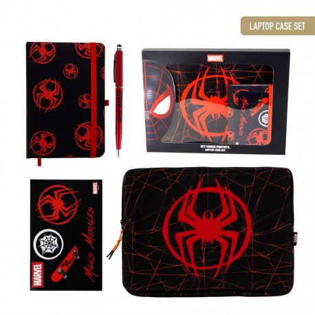Set de regalo funda para portátil Spider-Man Miles Morales