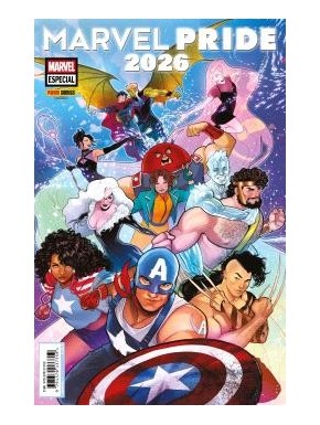 Capa do comic Marvel Pride 2026 com personagens icônicos da Marvel