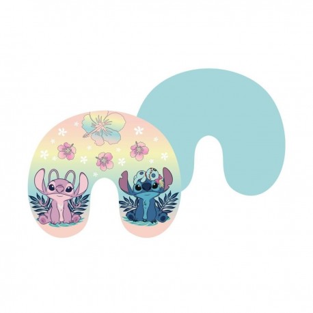 Coussin de voyage Lilo et Stitch avec design floral