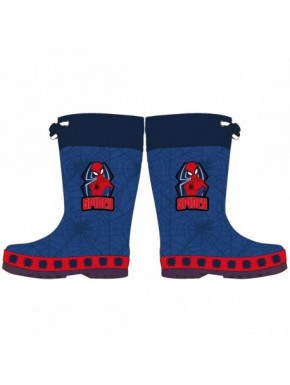 Botas de chuva do Homem-Aranha azuis com design de teia
