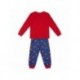 Pijama longo Spiderman para crianças, vermelho e azul
