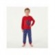 Pyjama long Spiderman pour enfants, rouge et bleu