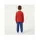 Pijama longo Spiderman para crianças, vermelho e azul