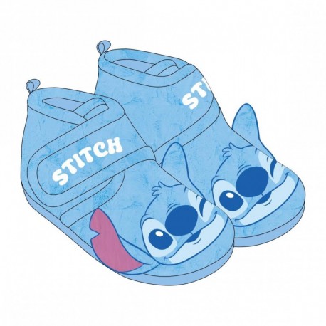 Chaussons maison mi-hautes bleus Stitch