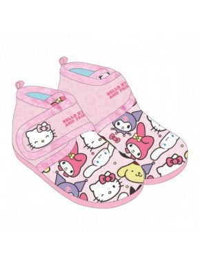 Pantufas de casa cano médio Hello Kitty em rosa