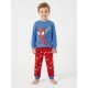 Pijama longo azul e vermelho do Spiderman para crianças