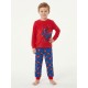 Pyjama long Spiderman pour enfants, rouge et bleu