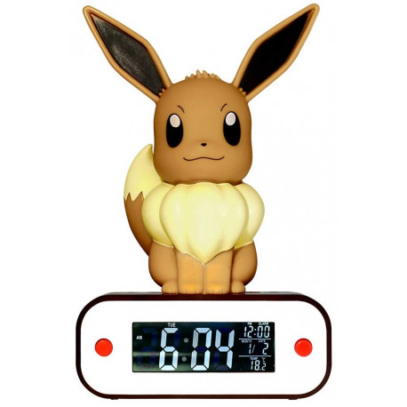 Reloj Despertador Lámpara Led Eevee Pokemon
