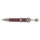 Espada Gladius com bainha vermelha e acabamentos em bronze