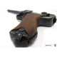Réplica de pistola Luger P08 com pegas de madeira