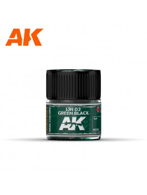 Verniz acrílico laca IJN D2 Green Black da AK-Interactive 10ml