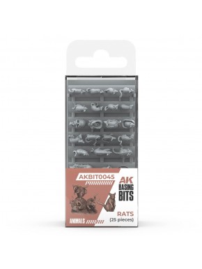 Rats en résine AK Basing Bits en plusieurs poses