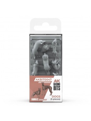 Chiens en résine 3D par AK Basing Bits