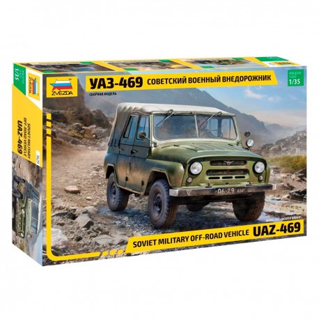 Caixa do modelo 1/35 UAZ-469 Off-Road da Zvezda