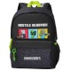 Mochila preta Minecraft com personagens e texto Hostile Behavior