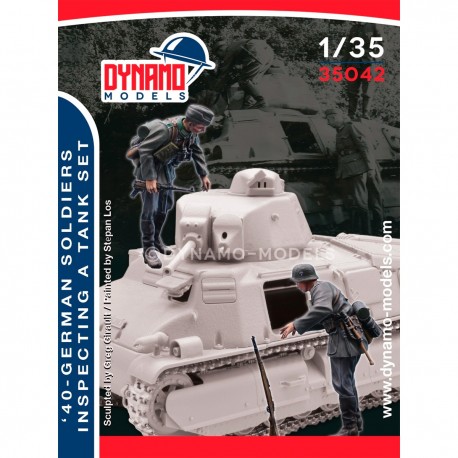 Set infantería alemana 1940 inspeccionando tanque 1/35