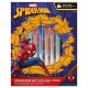 Conjunto de papelaria Spiderman com canetas gel