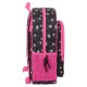 Sac à dos rose Kuromi Hello Kitty avec design noir