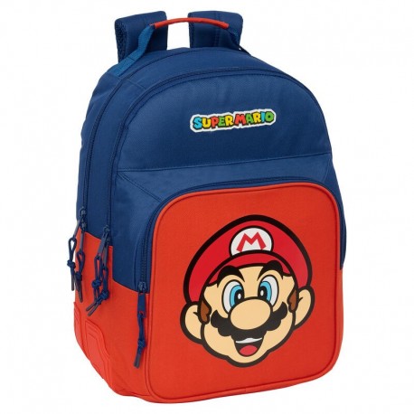 Sac à dos bleu et rouge avec Mario de Super Mario Bros