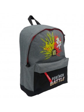 Mochila Pokémon Battle gris con Pikachu y otro Pokémon