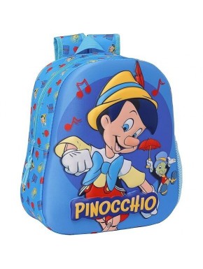 Sac à dos bleu avec design 3D de Pinocchio Disney