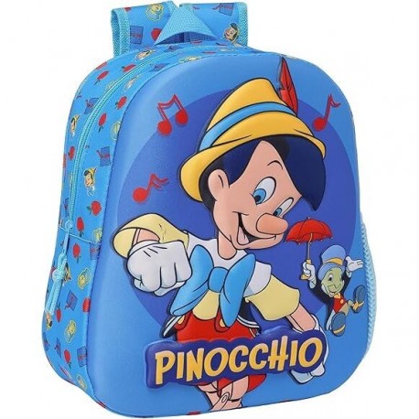 Sac à dos bleu avec design 3D de Pinocchio Disney