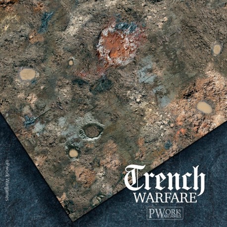 Tapete de neoprene Trench Warfare 3x3 para jogos de guerra