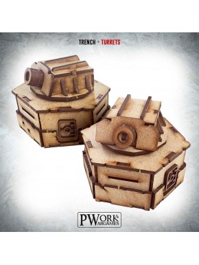 Kit de torretas de MDF para juegos de guerra Trench Crusade