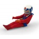 Figurine à l'échelle 1/43 de Didier Pironi en tenue rouge et bleue