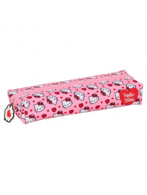 Portatodo rosa Hello Kitty con goma elástica