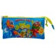 Portatodo Superthings triple azul con personajes