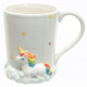 Taza con Nubes y Unicornio Arcoiris