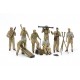Figuras de Tripulação de Artilharia Luftwaffe Corpo Africano 1/35 Tamiya