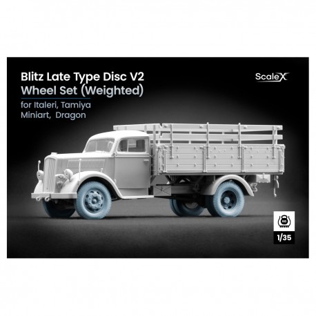 Conjunto de rodas 3D tipo tardio Blitz 1/35
