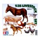 Conjunto de miniaturas de animais de fazenda em escala 1/35 da Tamiya