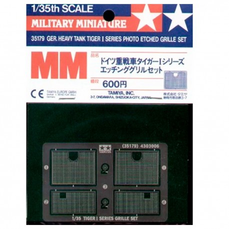 Set de grilles photodécoupées Tamiya pour Tiger I 1/35