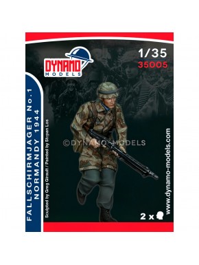Figurine parachutiste allemand 1/35 avec têtes interchangeables
